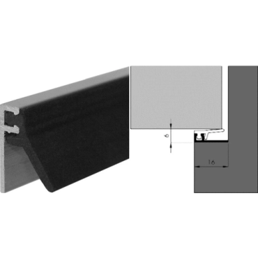 Dorpelprofiel opbouw Ellen 300 cm 50x3 mm ANB 7 (alleen per volle lengte verkopen)