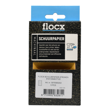 Flocx schuurpapier stroken 81x133 cm P100