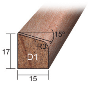 Meranti Glaslat D1 17x15 mm rondom 60 mu wit gegrond lengte 275 cm