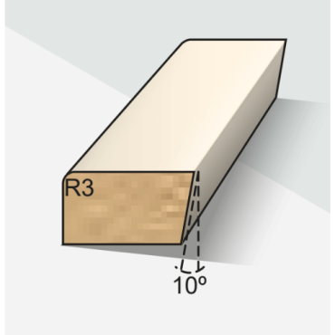 Greenline MDF Halve koplat E 12x45 mm FSC wit voorgelakt vochtwerend lengte 244 cm