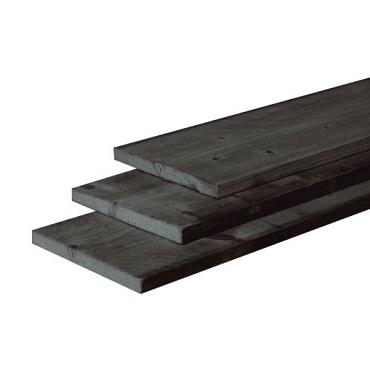 Lariks plank fijn bezaagd 22x200 mm zwart lengte 500 cm (bestelartikel)