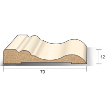 Greenline MDF Deurlijst chambrant 12x70 mm FSC nouveau blanc wit voorgelakt lengte 244 cm