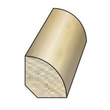 Grenen Kwartrond 14x14 mm PEFC 70% onbehandeld lengte 270 cm